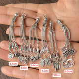 JunKang 18pcs Feather Moon Star Leaf Tassel Pendant for DIY Jewelry