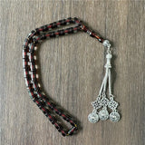 JunKang Amber Tassel Pendant Islamic Muslim Tasbih Allah Rosary 33 Beads