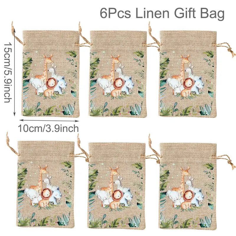 Jungle Animals Candy Bags Wedding Party Safari Birthday Party Decoration