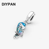 Jungle Paradise Parrot Dangle Charm for Bracelet, Berloque Jewelry