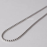 Solid 925 Sterling Silver Ball Chain Necklace