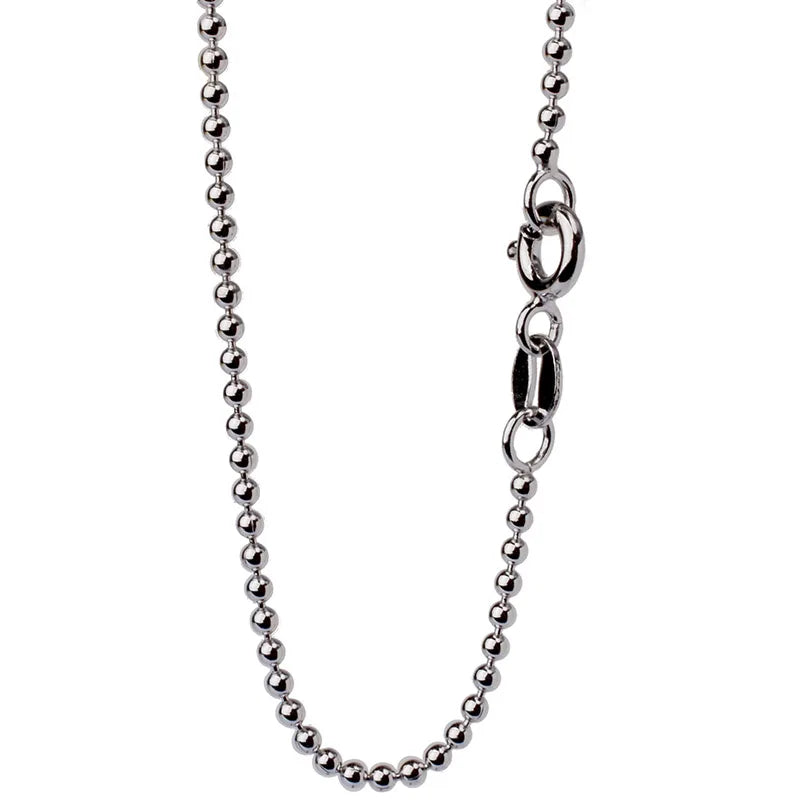 Solid 925 Sterling Silver Ball Chain Necklace