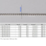 Solid 925 Silver Box Chain Necklace 0.6mm-1.5mm Rhodium Plated