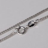 Solid 925 Sterling Silver Popcorn Chain Necklace