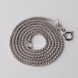 Solid 925 Sterling Silver Popcorn Chain Necklace