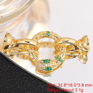 18K Real Silver Plated Snake Pendant Closure Lock Clasps 3Pcs/Lot