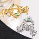 18K Real Silver Plated Snake Pendant Closure Lock Clasps 3Pcs/Lot