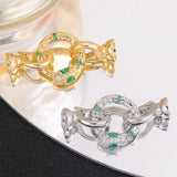 18K Real Silver Plated Snake Pendant Closure Lock Clasps 3Pcs/Lot