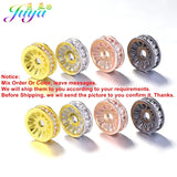 10Pcs Copper Crystal Czech Rhinestones 5mm 8mm 10mm Metal Spacer Beads