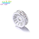 10Pcs Copper Crystal Czech Rhinestones 5mm 8mm 10mm Metal Spacer Beads