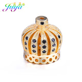 10mm 13mm Crown Beads Pave Zircon Bead Caps for Jewelry Making