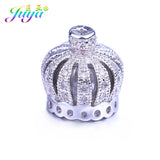 10mm 13mm Crown Beads Pave Zircon Bead Caps for Jewelry Making