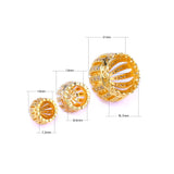 10mm 13mm Crown Beads Pave Zircon Bead Caps for Jewelry Making