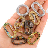 18K Real Plated Handicraft Pendant Fastener Carabiner Clasps
