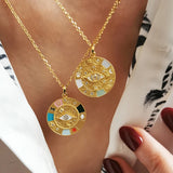 18K Plated Enamel Religious Evil Eye Charms for Jewelry Making