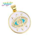 18K Plated Enamel Religious Evil Eye Charms for Jewelry Making
