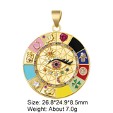 18K Plated Enamel Religious Evil Eye Charms for Jewelry Making