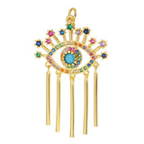 18K Plated Enamel Religious Evil Eye Charms for Jewelry Making