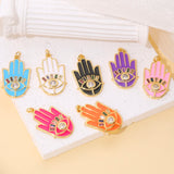 18K Plated Evil Eye Shell Charm for DIY Jewelry Making