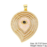 18K Plated Evil Eye Shell Charm for DIY Jewelry Making