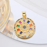 18K Plated Rainbow Zirconia Charm Pendants