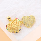 18K Plated Rainbow Zirconia Charm Pendants