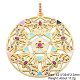 18K Plated Rainbow Zirconia Charm Pendants