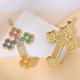 18K Plated Religious Talisman Jewelry Cross Pendant