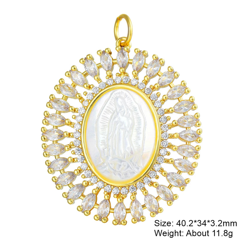 18K Plated Religious Talisman Jewelry Cross Pendant