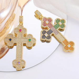 18K Plated Religious Talisman Jewelry Cross Pendant