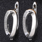 4Pcs 18K Silver Plated Women's Earrings Copper Fastener Earwire Accessories
