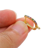 4Pcs 18K Silver Plated Copper Earplug Earring Hooks Clasp DIY Supplies