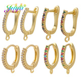 4Pcs 18K Silver Plated Copper Earplug Earring Hooks Clasp DIY Supplies