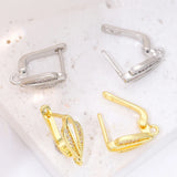 4Pcs DIY Earring Fixture Stitches Silver EarWire Fastener Hooks
