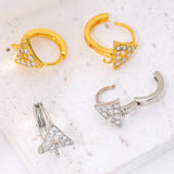4Pcs DIY Earring Fixture Stitches Silver EarWire Fastener Hooks