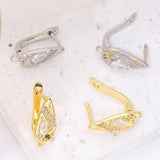 4Pcs DIY Earring Fixture Stitches Silver EarWire Fastener Hooks