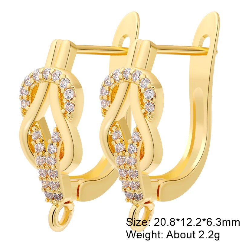 4Pcs Leverback Earwire Clasps Earring Hooks for DIY Women Hoop Earring Making