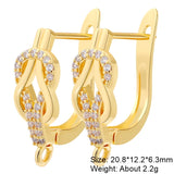 4Pcs Leverback Earwire Clasps Earring Hooks for DIY Women Hoop Earring Making