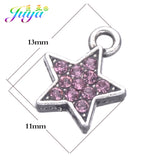20pcs DIY Rhinestones Heart Star Charm Pendants For Jewelry Making