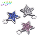 20pcs DIY Rhinestones Heart Star Charm Pendants For Jewelry Making