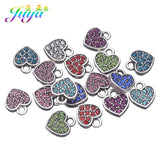 20pcs DIY Rhinestones Heart Star Charm Pendants For Jewelry Making