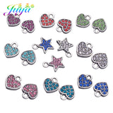 20pcs DIY Rhinestones Heart Star Charm Pendants For Jewelry Making