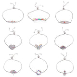 Crystal Claw Chains Bracelets Rainbow CZ Adjustable Charm