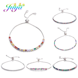 Crystal Claw Chains Bracelets Rainbow CZ Adjustable Charm