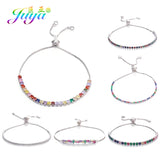 Crystal Claw Chains Bracelets Rainbow CZ Adjustable Charm