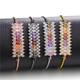 Crystal Claw Chains Bracelets Rainbow CZ Adjustable Charm