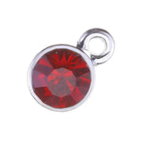 30PCS/Lot Crystal Birthstone Charm Pendant for Jewelry Making