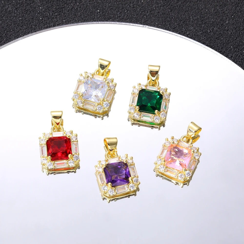 3Pcs CZ Heart Drop Star Charms for DIY Jewelry Making