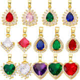 3Pcs CZ Heart Drop Star Charms for DIY Jewelry Making