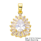 3Pcs CZ Heart Drop Star Charms for DIY Jewelry Making